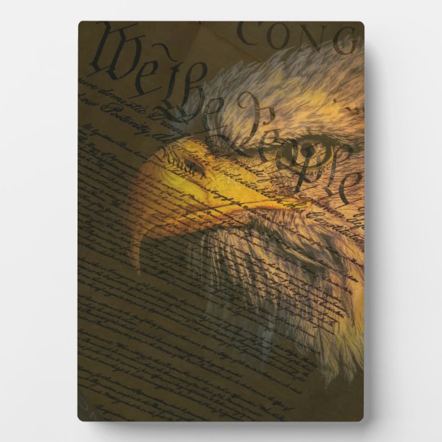 Constitution With Bald Eagle Plaque (Front)
