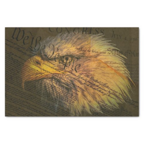 Constitution With Bald Eagle Tissue Paper