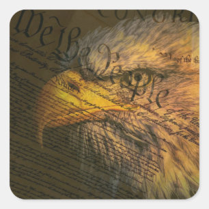 Constitution With Eagle Square Sticker