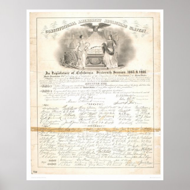 Constitutional Amendment Abolishing Slavery 0453A Poster (Front)