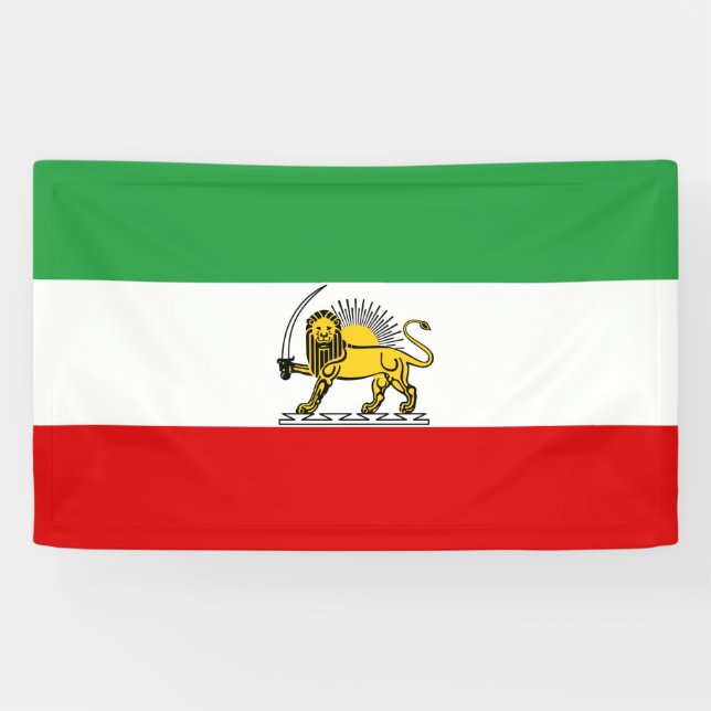 Constitutional Monarchy of Iran flag (1907-1980) Banner (Horizontal)