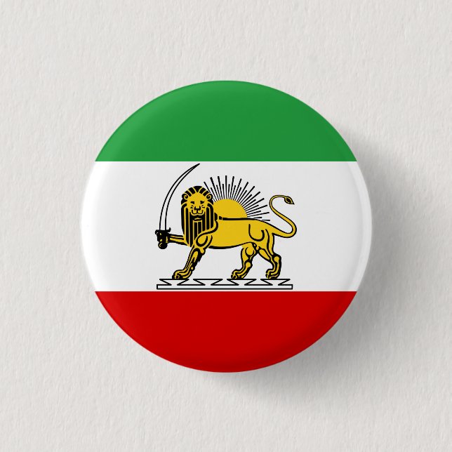 Constitutional Monarchy of Iran flag (1907-1980) Button (Front)