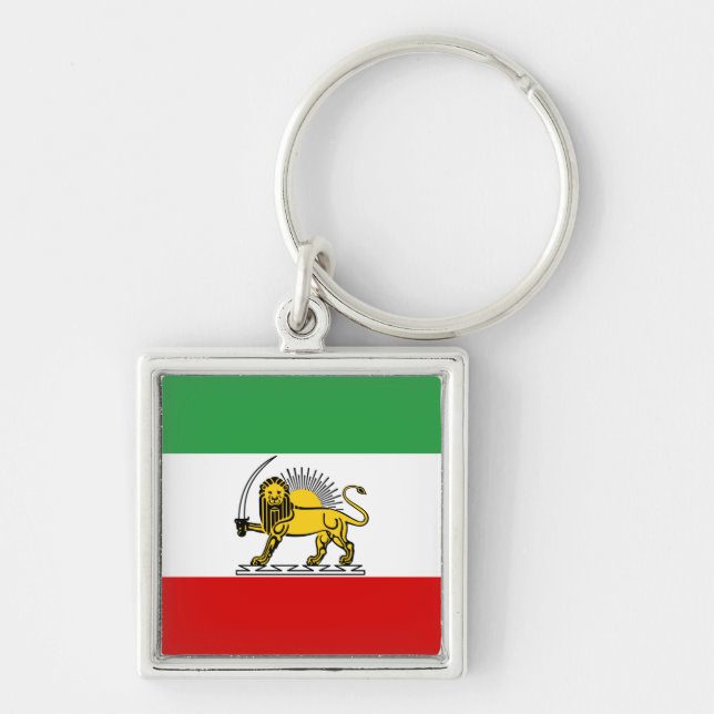 Constitutional Monarchy of Iran flag (1907-1980) Keychain (Front)