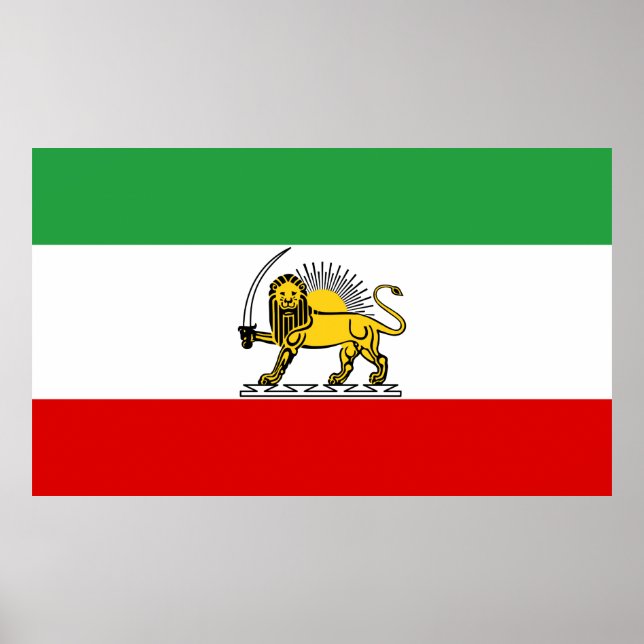 Constitutional Monarchy of Iran flag (1907-1980) Poster (Front)