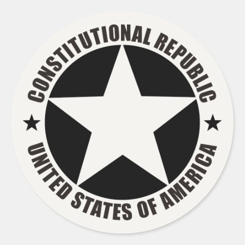 Constitutional Republic Classic Round Sticker