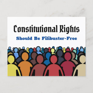 Constitutional Rights Filibuster Free Postcard