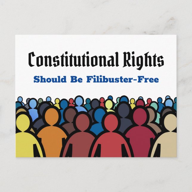 Constitutional Rights Filibuster Free Postcard (Front)