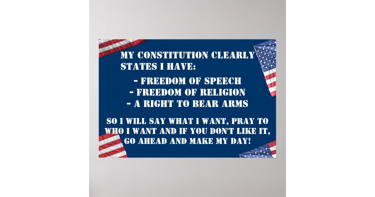 CONSTITUTIONAL RIGHTS POSTER | Zazzle