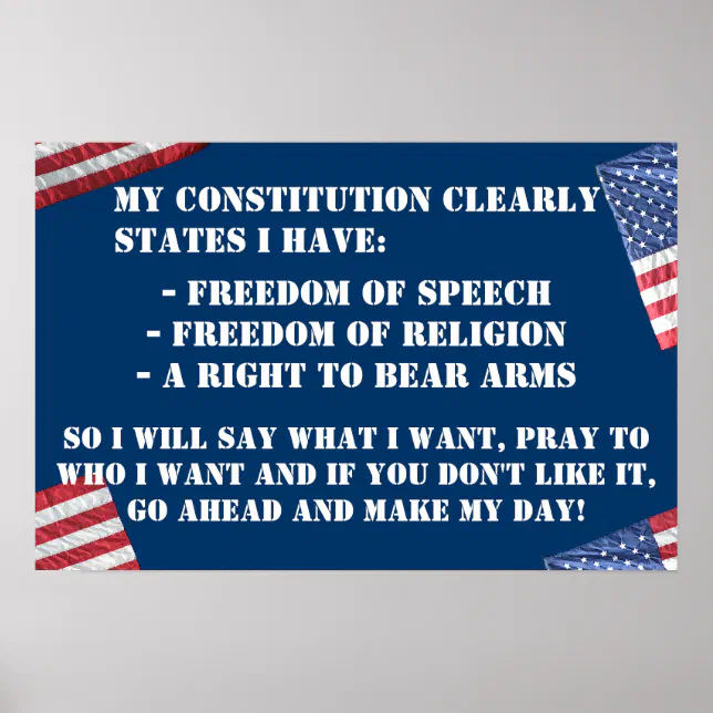 CONSTITUTIONAL RIGHTS POSTER | Zazzle