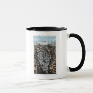 Constructing a Steel Ship Scene Mug