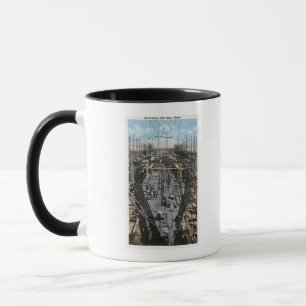 Constructing a Steel Ship Scene Mug