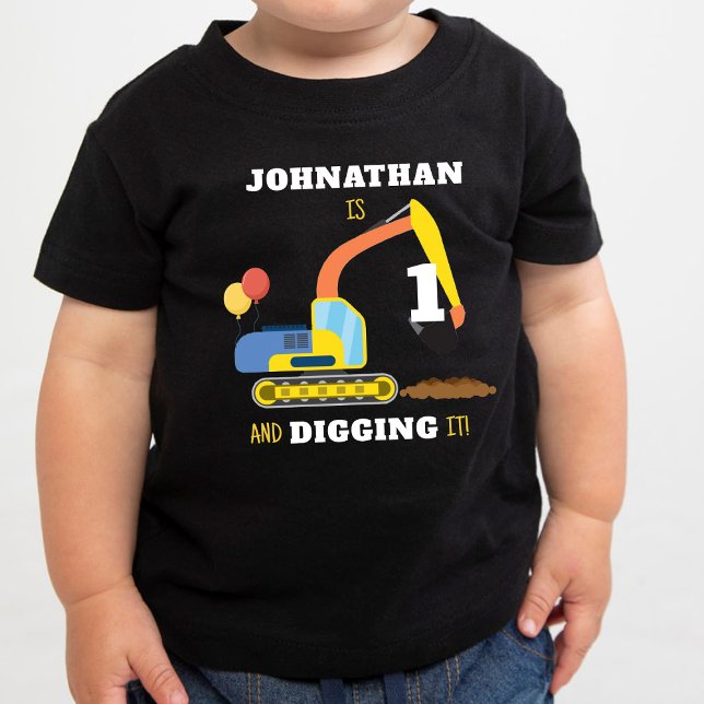 Construction 1st Birthday Baby T-Shirt (Creator Uploaded)