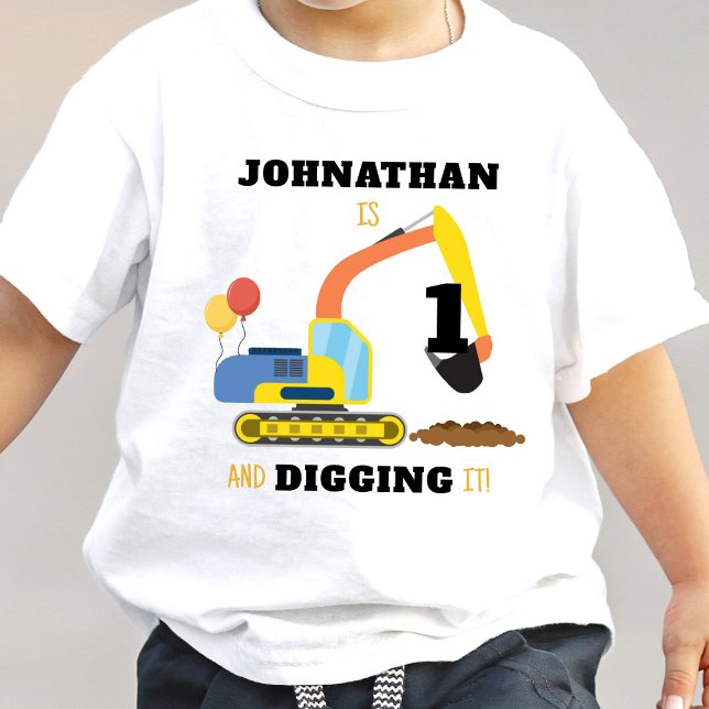 Construction 1st Birthday Baby T-Shirt (Creator Uploaded)