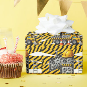 Construction 1st  Birthday Party Wrapping Paper