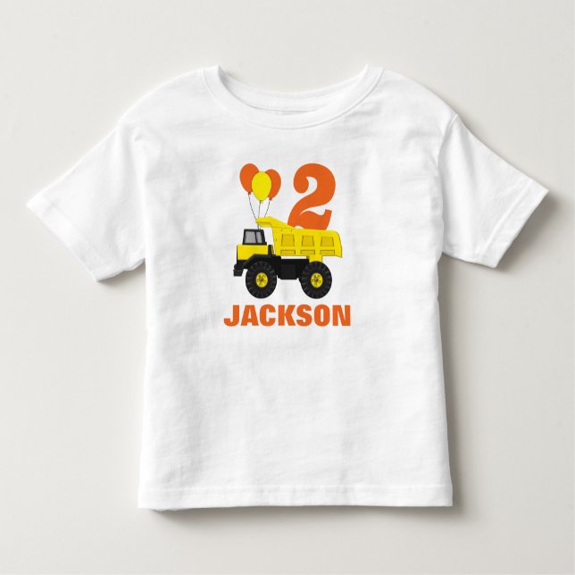 Construction 2nd Birthday Outfit • Toddler T-Shirt (Front)