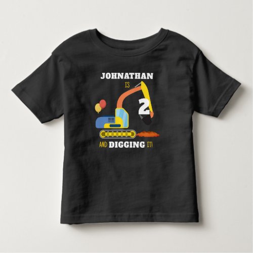 Construction 2nd Birthday Toddler T_shirt