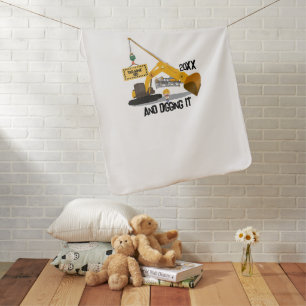 Construction 3rd Birthday Invitation Template Ed Baby Blanket