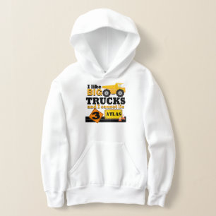 Construction 3rd Birthday Party Dump Truck Kid's T Hoodie