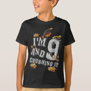 Construction 9th Birthday Party 9 Year Birthday T-Shirt