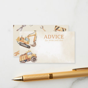 Construction Advice for Mom and Dad Enclosure Card