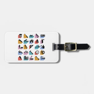 Construction and DIY Home Improvement Icons Luggage Tag