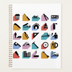 Construction and DIY Home Improvement Icons Planner