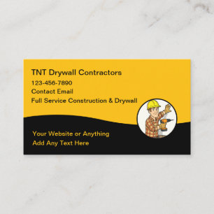 Construction And Drywall Business Cards