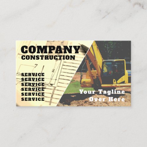Construction and engineering inspired  business card