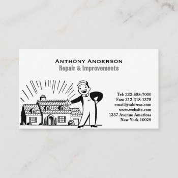 Construction And Home Improvement Business Card by RetroAndVintage at Zazzle