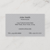 Construction and Maintenance Business Cards (Back)
