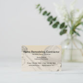 Construction And Remodeling Contractor Business Card (Standing Front)