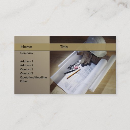 Customizable construction / architect business card templates
