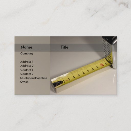 Customizable construction / architect / designer business card