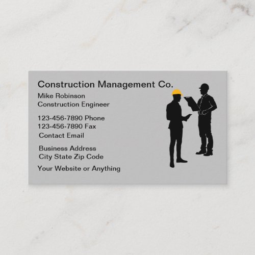Construction Architectural Management  Business Card