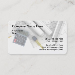 Construction Architectural Planning Business Card