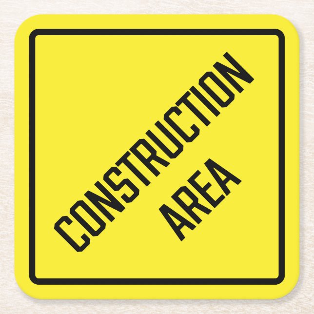  Construction Area Paper Coaster (Front)