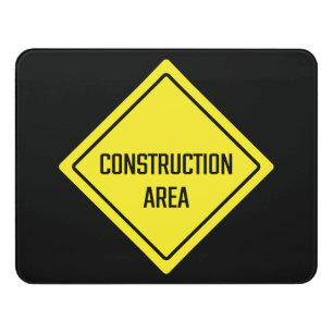 Construction Area Warning Sign Modern Room Sign