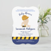 Construction Baby Boy Baby Shower Invitation (Standing Front)