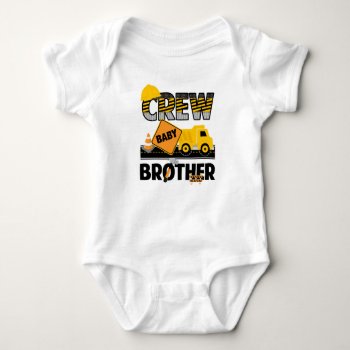 Construction Baby Brother Sibling Shirt by Celebration_Shoppe at Zazzle