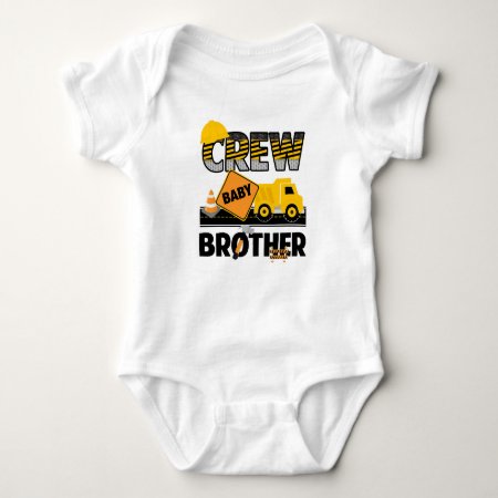 Construction Baby Brother Sibling Shirt
