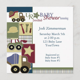 construction_baby_shower2, Jodi Zimmerman, Satu... Invitation