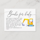 Construction Baby Shower Book Request Card (Front)