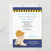 Construction Baby Shower Bulldozer Cute  Invitation (Front)