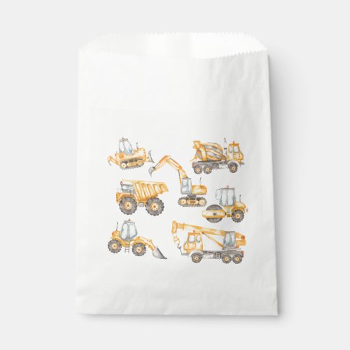 Construction Baby Shower Dump Truck Party Favor Bag
