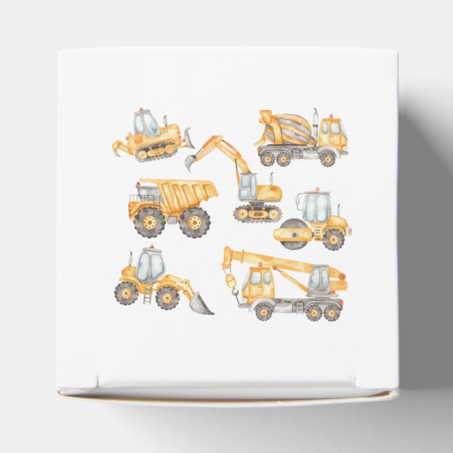Construction Baby Shower Dump Truck Party Favor Boxes (Top)