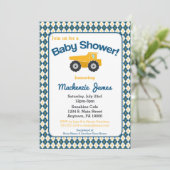 Construction Baby Shower Invitation Boy Truck (Standing Front)