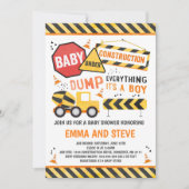 Construction Baby Shower Invitation Truck Shower (Front)