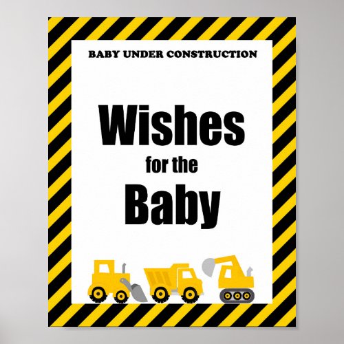 Construction Baby Shower Poster