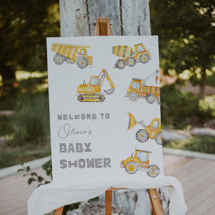 Construction Baby Shower Welcome Sign