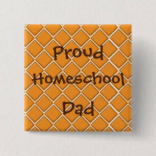 Construction background homeschool dad button